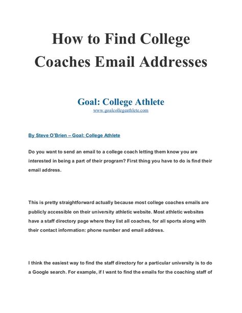 coach email address.